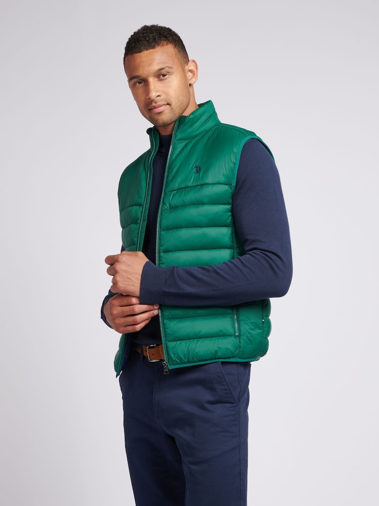 U.S. Polo Assn. Mens Panelled Quilted Gilet - Image 1 of 9