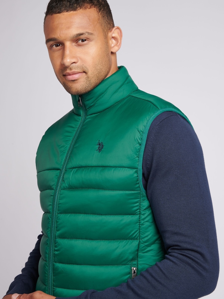 U.S. Polo Assn. Mens Panelled Quilted Gilet - Image 2 of 9