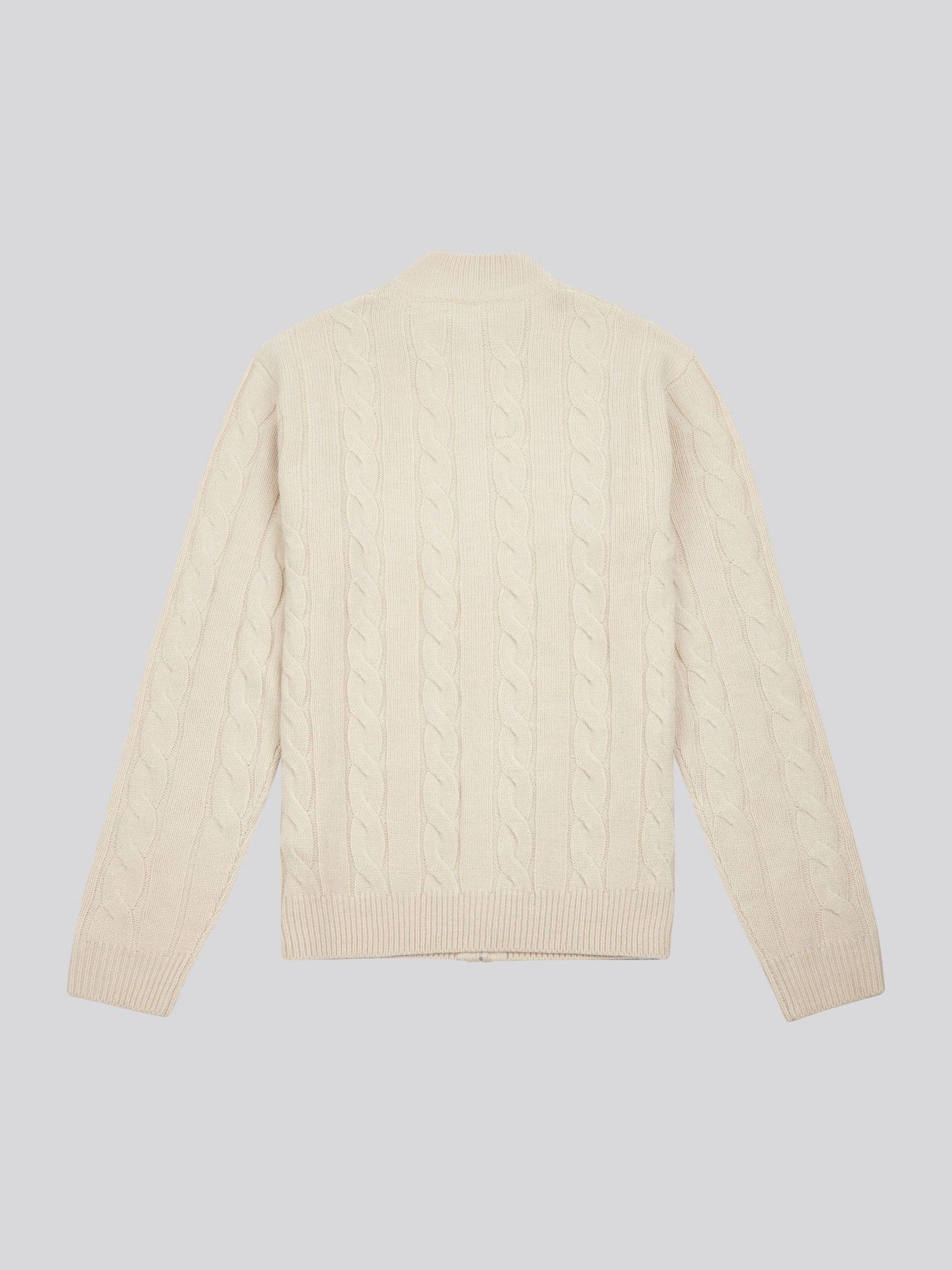 Buy U.S. Polo Assn. Natural Mens Cable Knit Quarter Zip
