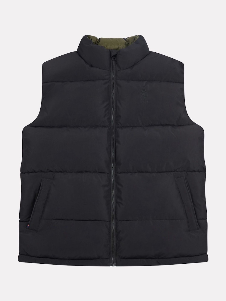 U.S. Polo Assn Black U.S. Polo Assn. Mens Wide Baffle Gilet - Image 1 of 6