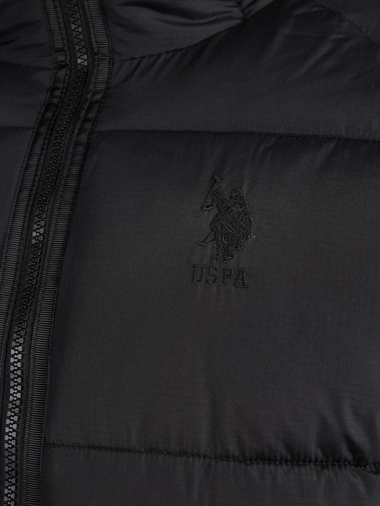 U.S. Polo Assn. Mens Ripstop Hooded Puffer Jacket - Image 10 of 12