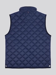 U.S. Polo Assn. Mens Blue Diamond Quilt Hacking Gilet - Image 2 of 4