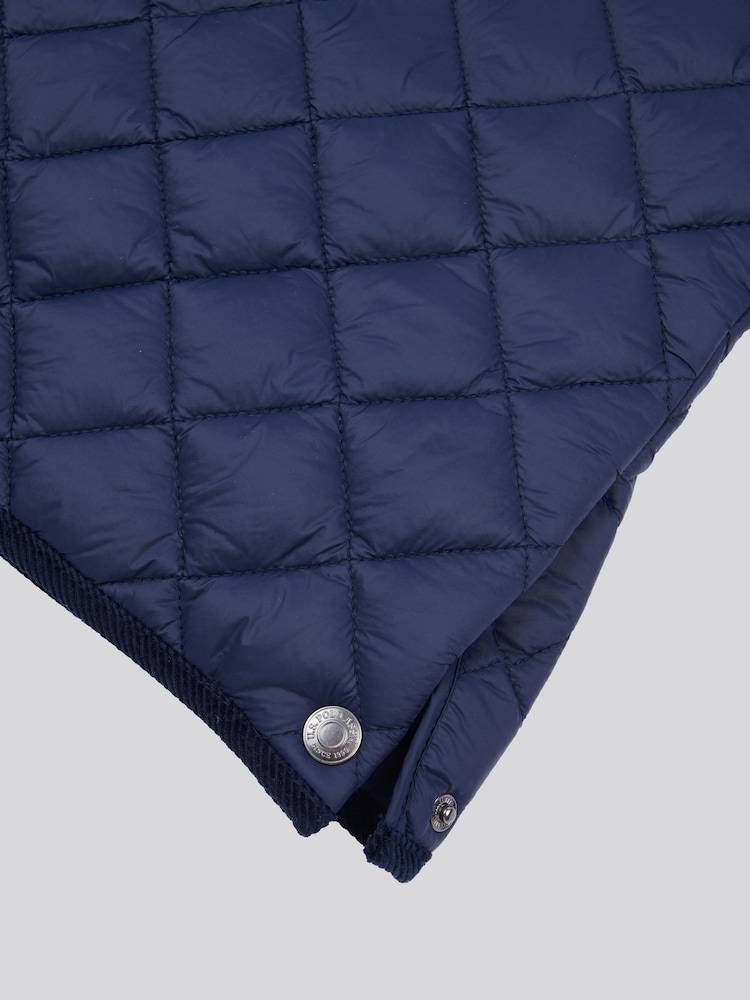 U.S. Polo Assn. Mens Blue Diamond Quilt Hacking Gilet - Image 4 of 4