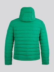 U.S. Polo Assn Green Mens Lightweight Quilt Hooded Puffer Jacket - Image 10 of 12