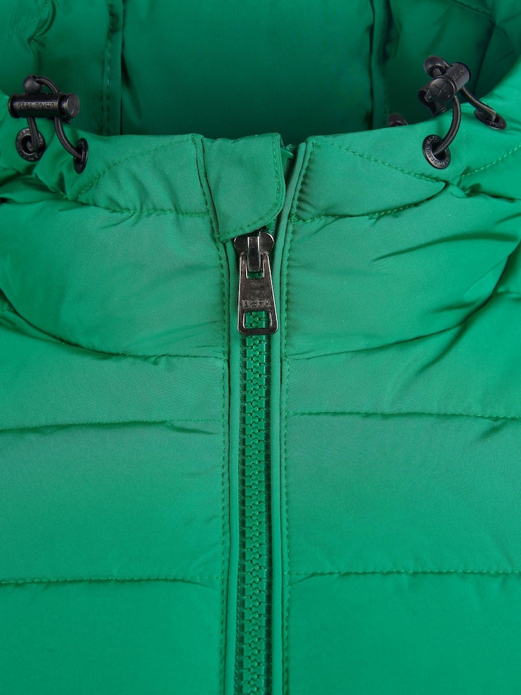 U.S. Polo Assn Green Mens Lightweight Quilt Hooded Puffer Jacket - Image 12 of 12