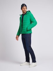 U.S. Polo Assn Green Mens Lightweight Quilt Hooded Puffer Jacket - Image 3 of 12