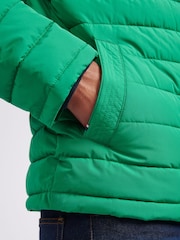 U.S. Polo Assn Green Mens Lightweight Quilt Hooded Puffer Jacket - Image 5 of 12