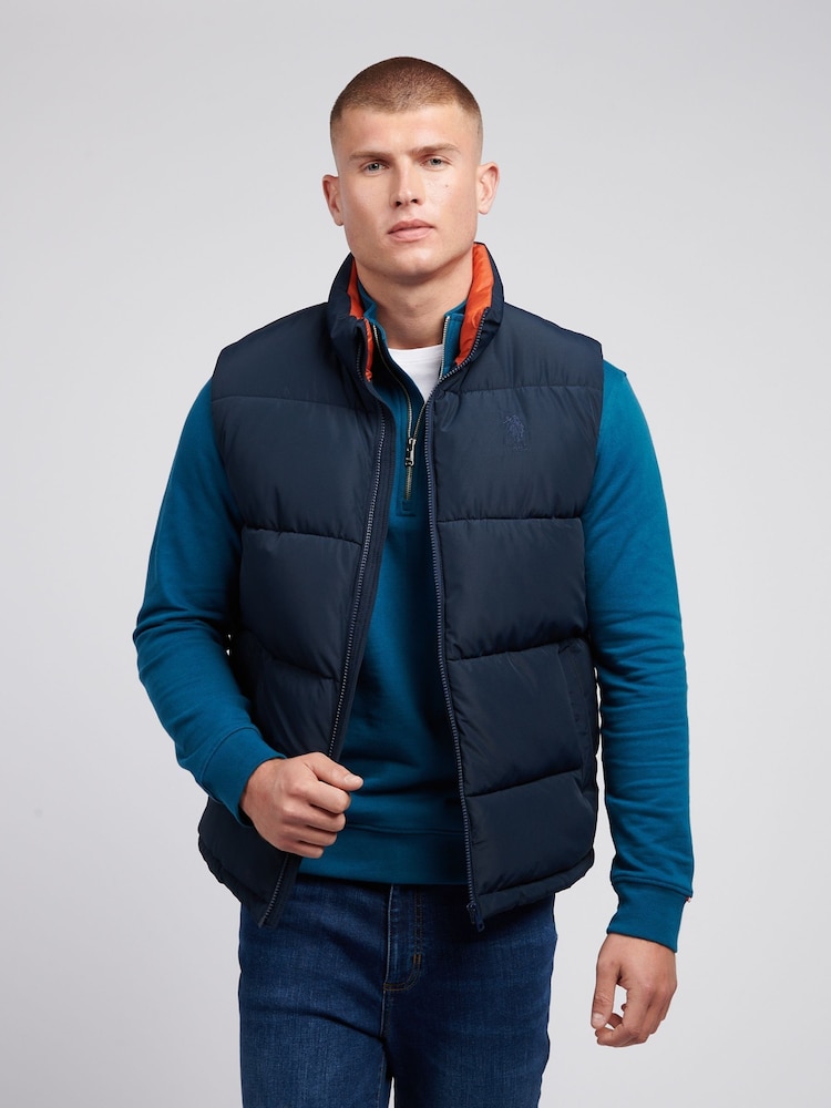 U.S. Polo Assn Blue U.S. Polo Assn. Mens Wide Baffle Gilet - Image 14 of 14 U.S. Polo Assn Blue U.S. Polo Assn. Mens Wide Baffle Gilet - Image 14 of 14