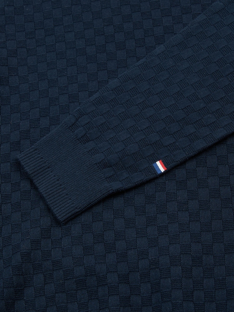 U.S. Polo Assn. Mens Blue Checkerboard Knit Crew Neck Polo Shirt - Image 9 of 9 U.S. Polo Assn. Mens Blue Checkerboard Knit Crew Neck Polo Shirt - Image 9 of 9