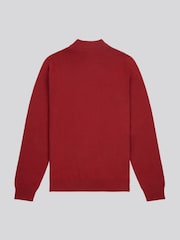 U.S. Polo Assn. Red Mens Combed 100% Cotton Turtle Neck Sweater - Image 6 of 7