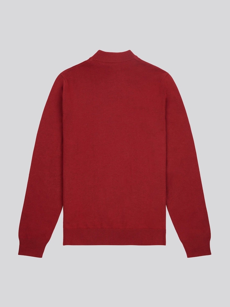U.S. Polo Assn. Red Mens Combed 100% Cotton Turtle Neck Sweater - Image 6 of 7