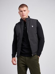 U.S. Polo Assn. Mens Clean Front Quilt Black Gilet - Image 1 of 5