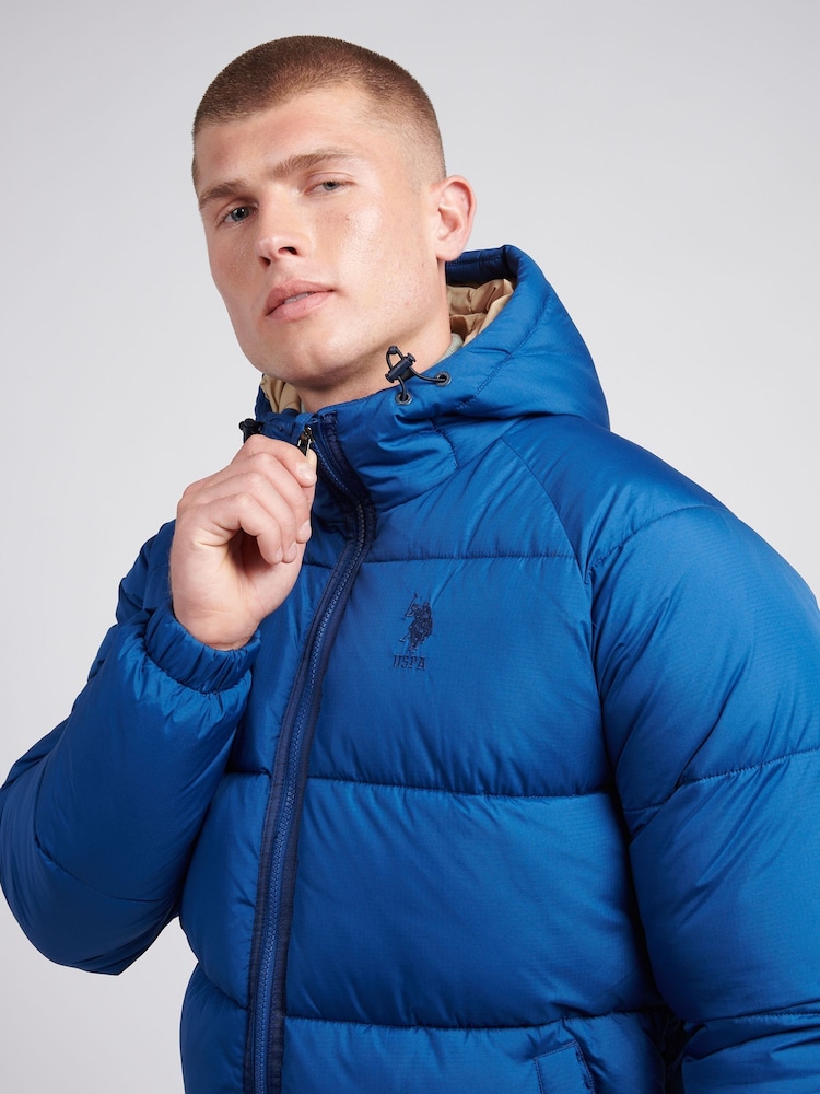 U.S. Polo Assn. Mens Ripstop Hooded Puffer Jacket - Image 2 of 11