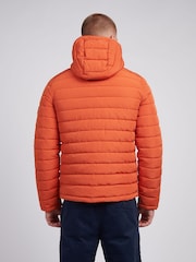 U.S. Polo Assn Brown Mens Lightweight Quilt Hooded Puffer Jacket - Image 2 of 6