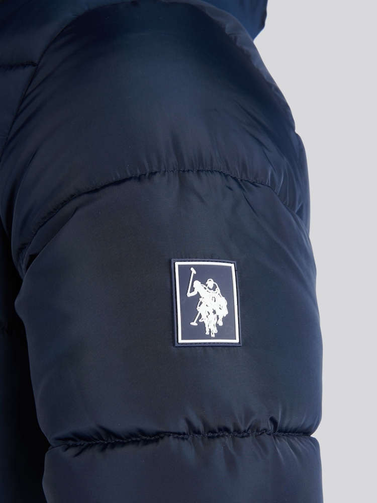 U.S. Polo Assn. Mens Classic Longline Puffer Jacket - Image 10 of 11