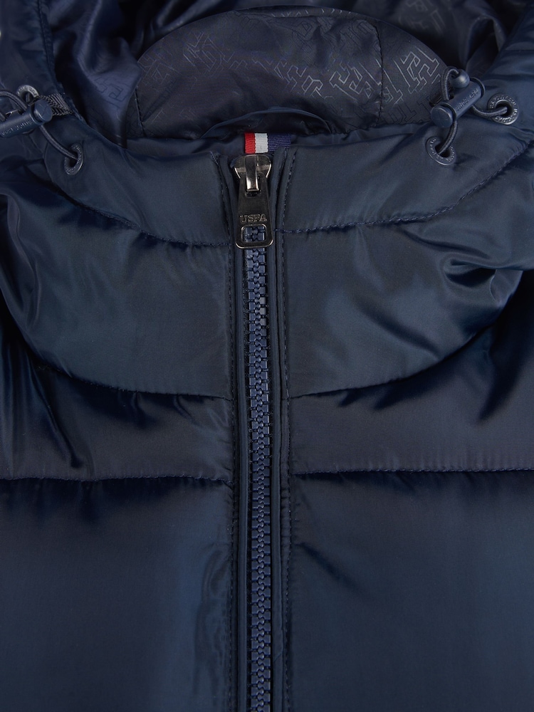 U.S. Polo Assn. Mens Classic Longline Puffer Jacket - Image 9 of 11