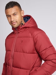 U.S. Polo Assn. Mens Ripstop Hooded Puffer Jacket - Image 4 of 5