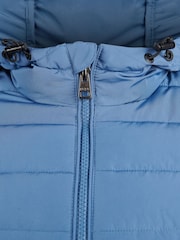 U.S. Polo Assn Blue Mens Lightweight Quilt Hooded Puffer Jacket - Image 4 of 6