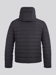 U.S. Polo Assn Black Mens Lightweight Quilt Hooded Puffer Jacket - Image 11 of 12
