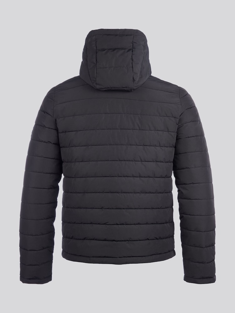 Чорний - U.S. Polo Assn Mens Lightweight Quilt з капюшоном Puffer куртка - Image 11 of 12