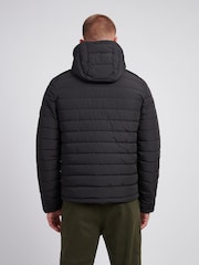 U.S. Polo Assn Black Mens Lightweight Quilt Hooded Puffer Jacket - Image 4 of 12