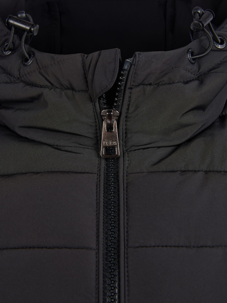 Чорний - U.S. Polo Assn Mens Lightweight Quilt з капюшоном Puffer куртка - Image 7 of 12