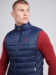 U.S. Polo Assn. Mens Panelled Quilted Gilet - Image 2 of 9