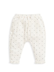 Mamas & Papas Ditsy White Bodysuit Leggings And Bib Set - Image 5 of 6