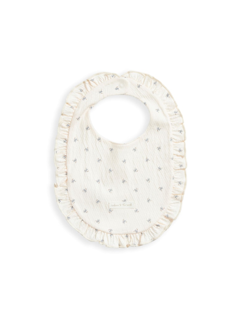 Mamas & Papas Ditsy White Bodysuit Leggings And Bib Set - Image 6 of 6