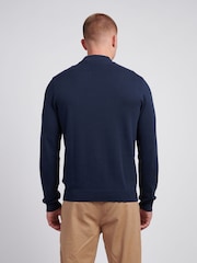 U.S. Polo Assn. Blue Mens Combed 100% Cotton Turtle Neck Sweater - Image 4 of 7