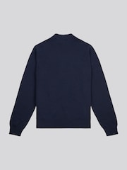 U.S. Polo Assn. Blue Mens Combed 100% Cotton Turtle Neck Sweater - Image 6 of 7