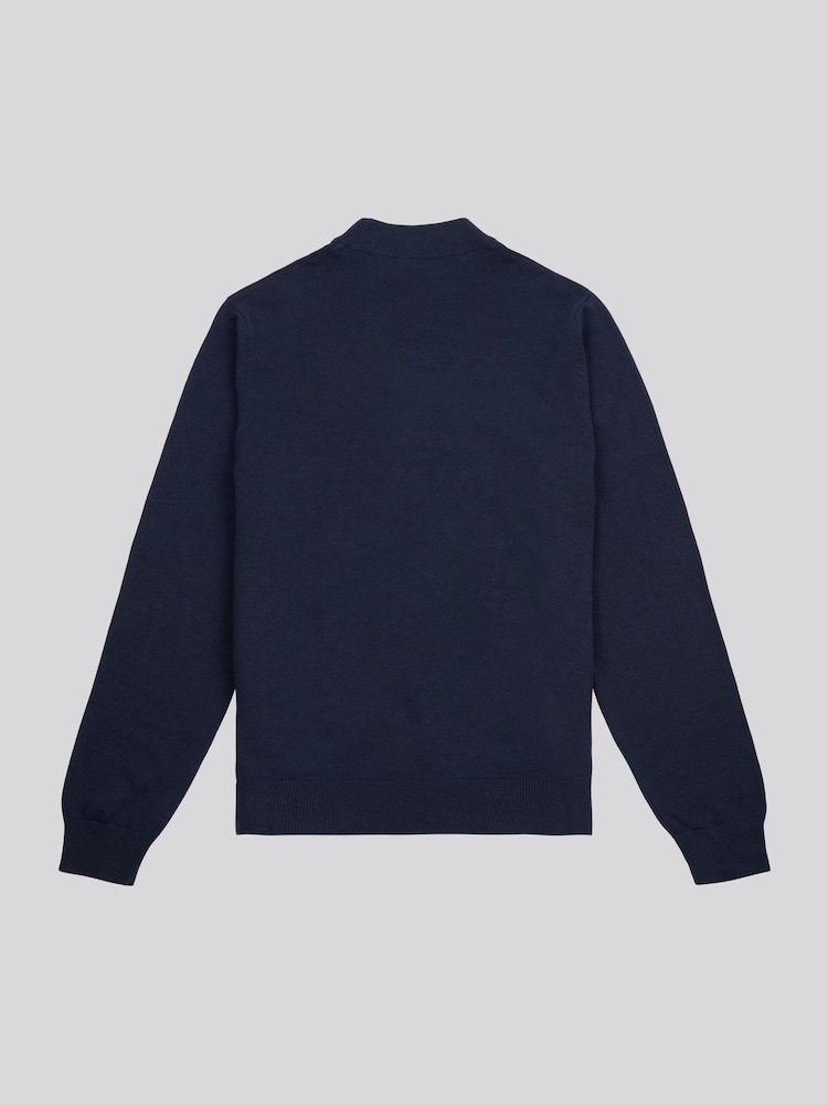 U.S. Polo Assn. Blue Mens Combed 100% Cotton Turtle Neck Sweater - Image 6 of 7