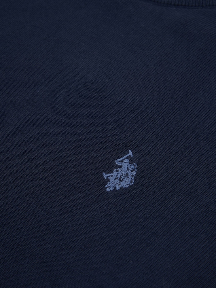 U.S. Polo Assn. Blue Mens Combed 100% Cotton Turtle Neck Sweater - Image 7 of 7
