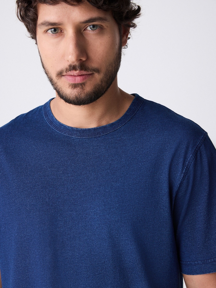 Indigo Blue 100% Cotton T-Shirt - Image 1 of 7
