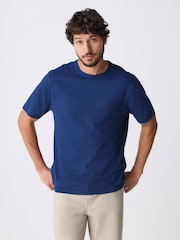 Indigo Blue 100% Cotton T-Shirt - Image 4 of 7