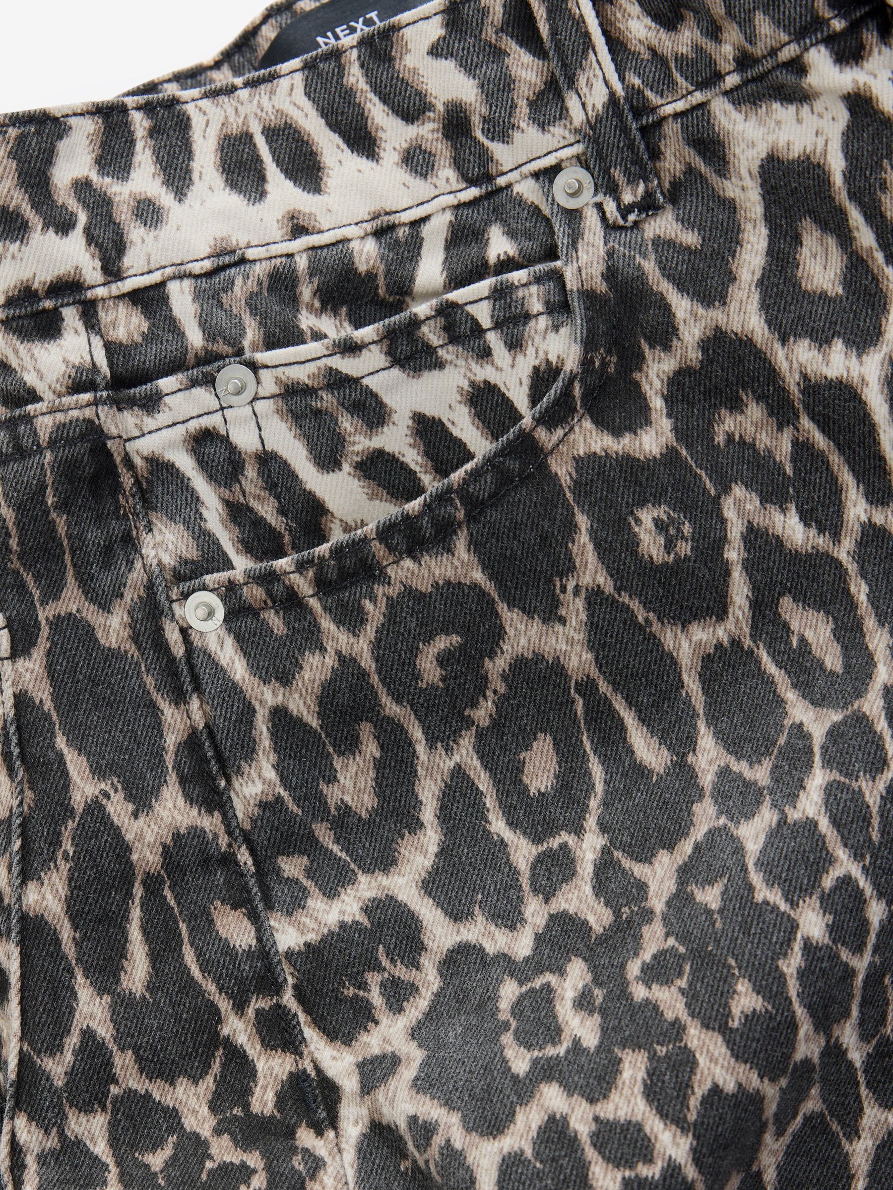 パンツ beeden LEOPARD PRINT WIDE STRAIGHT PANTS Beige Leopard Print Wide-Leg Drawstring Pants - Horizons
