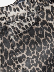 Leopard Print 100% Cotton Wide Leg Jeans - Image 8 of 10