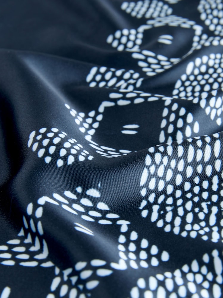 Black/White Satin Square Scarf - Image 2 of 3