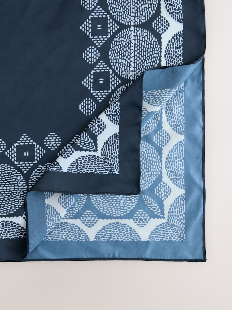 Black/White Satin Square Scarf - Image 3 of 3