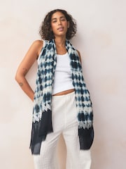 Navy Tie Dye Lightweight Scarf - Image 1 of 7