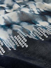 Navy Tie Dye Lightweight Scarf - Image 7 of 7