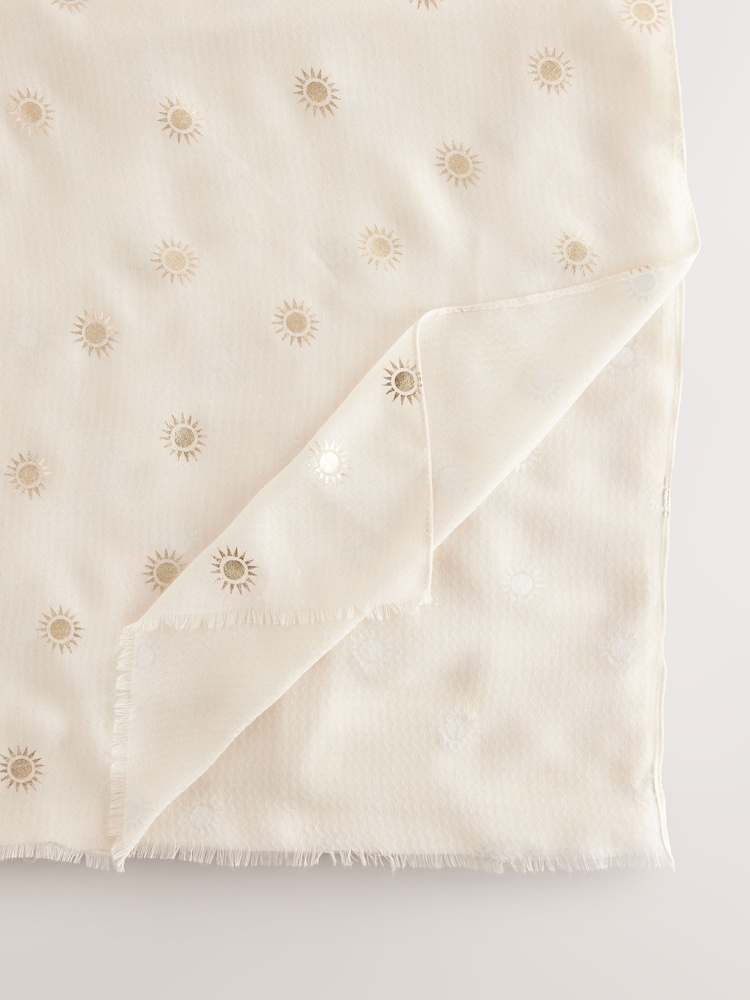 Gold Foil Sun Lightweight Scarf - Image 4 of 4