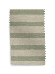 Laura Ashley Hedgerow Green Kinsham Stripe Upholstery Swatch - Image 1 of 1