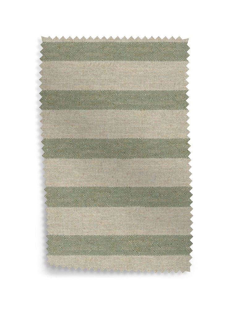 Laura Ashley Hedgerow Green Kinsham Stripe Upholstery Swatch - Image 1 of 1