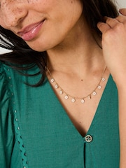 FatFace Gold Tone Daisy Chain Necklace - Image 1 of 3