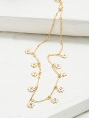 FatFace Gold Tone Daisy Chain Necklace - Image 3 of 3