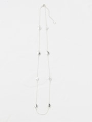 FatFace Silver Tone Hammered Disc Necklace - Image 1 of 2