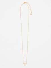 FatFace Gold Tone Bow Pendant Necklace - Image 3 of 4
