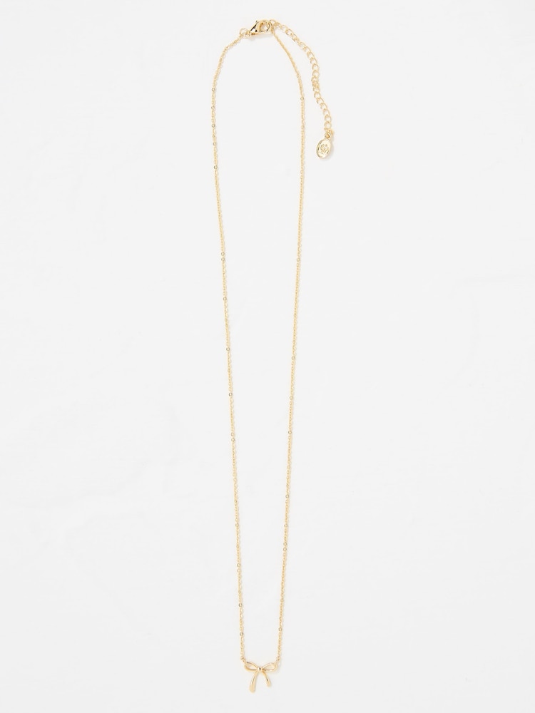 FatFace Bow Pendant Necklace - Image 3 of 4