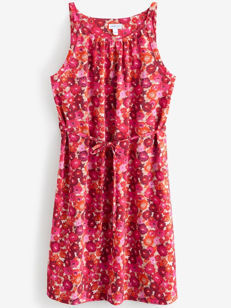 Print Sleeveless All Over Printed Jersey 100% Cotton Dress - Image 5 of 5